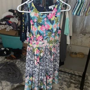 Emerald sundae floral print dress